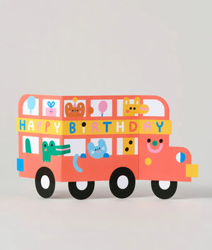 Fold-Out-Karte "Birthday Bus"/ Wrap
