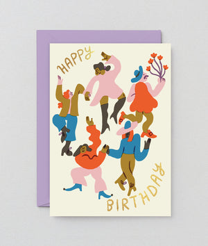 Glückwunschkarte "Happy Birthday Dancers" / Wrap