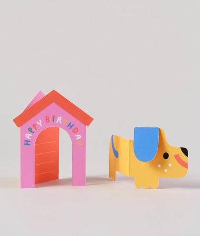 Geburtstagskarte "Dog and House Card"/ Wrap