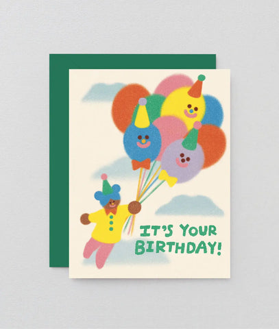 Glückwunschkarte "It‘s your Birthday" Balloons/ Wrap