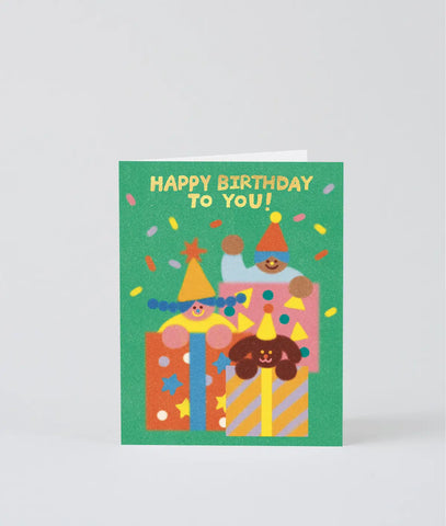 Glückwunschkarte "Happy Birthday to You" Presents/ Wrap