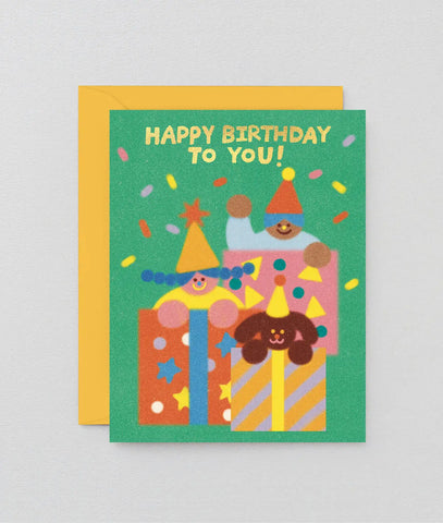 Glückwunschkarte "Happy Birthday to You" Presents/ Wrap