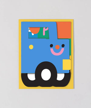 Geburtstagskarte "Happy Truck Concertina"/ Wrap