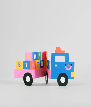 Geburtstagskarte "Happy Truck Concertina"/ Wrap