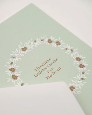 Hochzeitskarte "Goldene Blüten" / Haferkorn & Sauerbrey