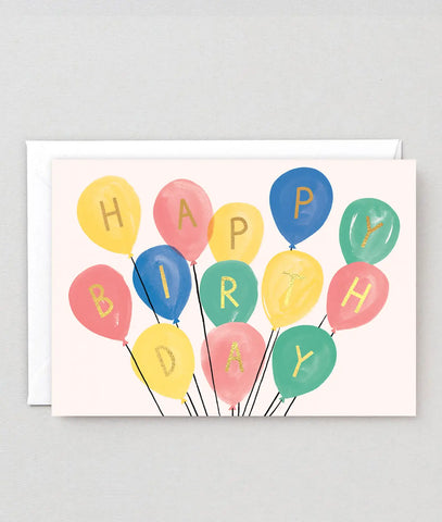 Karte Happy Birthday „Balloon Bunch“ / Wrap