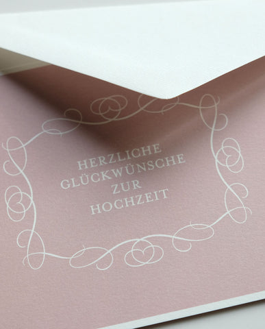Hochzeitskarte "Rosé" / Haferkorn & Sauerbrey