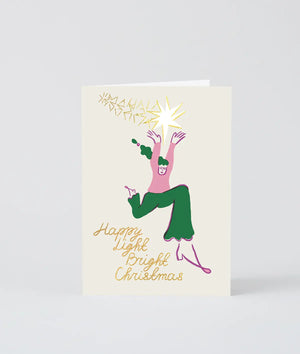 Weihnachtskarte "Happy Light  Bright Christmas" / Wrap