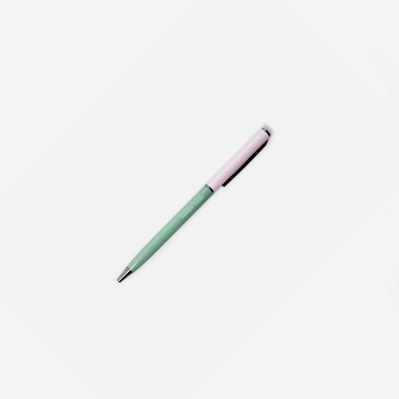 Kugelschreiber Metall "Rosa Mint" / Papier Tigre