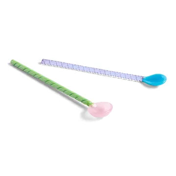 Glaslöffel "Twist" 2-er Set / HAY