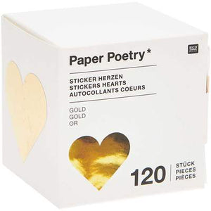 Sticker "Herzen" Gold / Paper Poetry