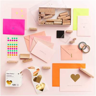 Sticker "Herzen" Gold / Paper Poetry