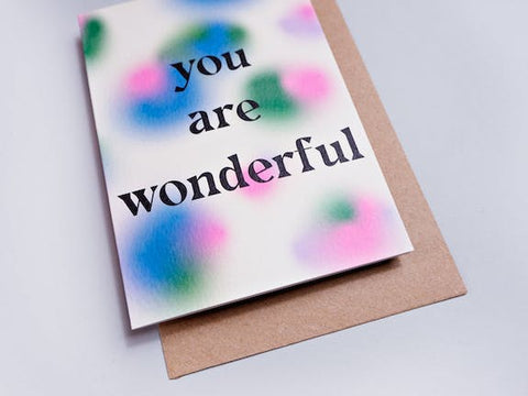 Grußkarte „You Are Wonderful“ / The Completist