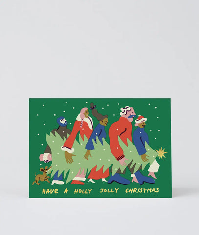 Weihnachtskarte "Have a Holly Jolly" / Wrap