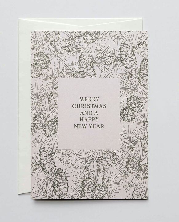 Weihnachtskarte "Twig & Cones" / Haferkorn & Sauerbrey