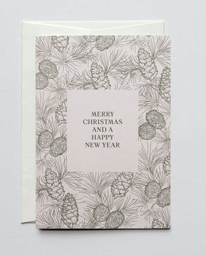 Weihnachtskarte "Twig & Cones" / Haferkorn & Sauerbrey