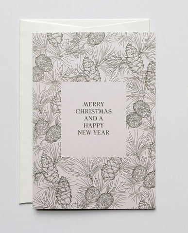 Weihnachtskarte "Twig & Cones" / Haferkorn & Sauerbrey