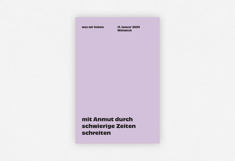 Notizkalender "Was wir lieben: in 365 Tagen" 2024 / Verlag Hermann Schmidt