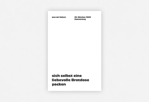 Notizkalender "Was wir lieben: in 365 Tagen" 2024 / Verlag Hermann Schmidt