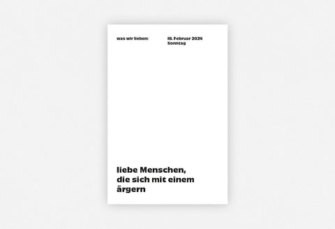 Notizkalender "Was wir lieben: in 365 Tagen" 2024 / Verlag Hermann Schmidt