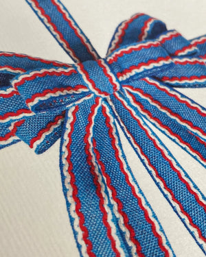Grußkarte "Ribbon Blue-Red-White" / Canonbury-Press