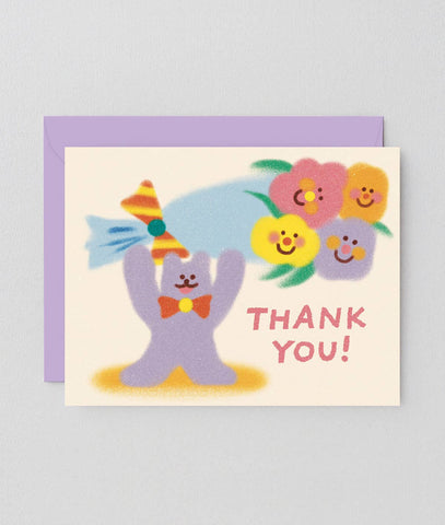 Dankeskarte „Thank You Cat & Flowers“ Kids / Wrap