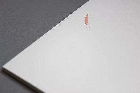 Handgefertigter Schreibblock mit Palmblatt-Motiv A4 / Le Typographe