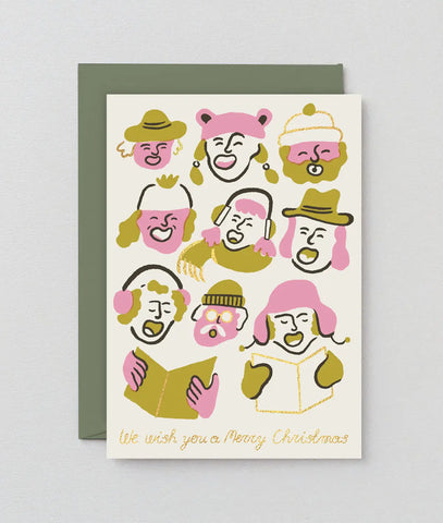 Weihnachtskarte "Wish You A Merry Christmas" / Wrap