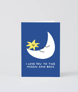 Grußkarte „Love You To The Moon And Back“