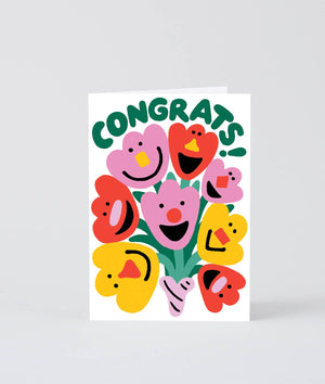 Grußkarte „Congrats Flowers“ / Wrap