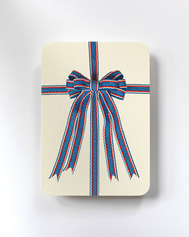 Grußkarte "Ribbon Blue-Red-White" / Canonbury-Press