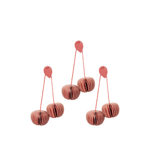 Kirschen Anhänger "Cherry" Dusty Pink 3-er Set/ Broste
