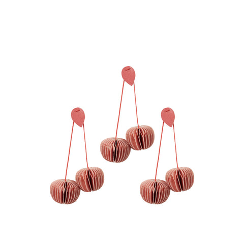 Kirschen Anhänger "Cherry" Dusty Pink 3-er Set/ Broste