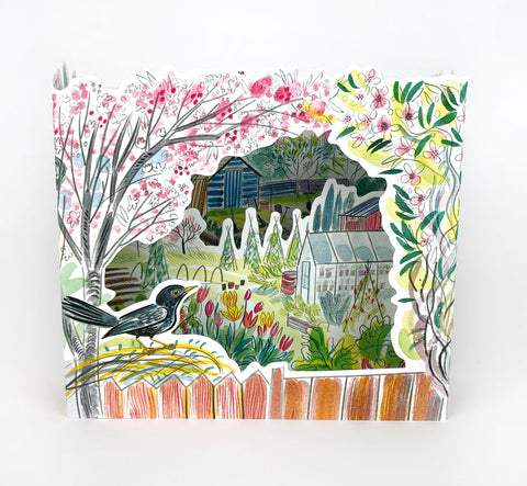 Concertina Karte "Backbird" / Emily Sutton