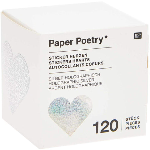 Sticker Herzen Holographisch / Paper Poetry