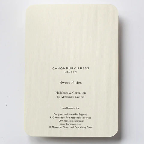 Grußkarte "Christrosen- und Nelkenstrauß" / Canonbury Press