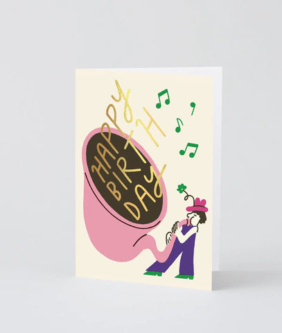 Glückwunschkarte "Happy Birthday Tuba" / Wrap