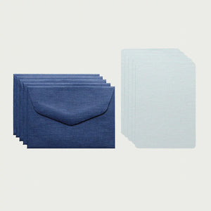 Mini-Karte mit Umschlag "Aqua" 5-er Set / Le Typograhe