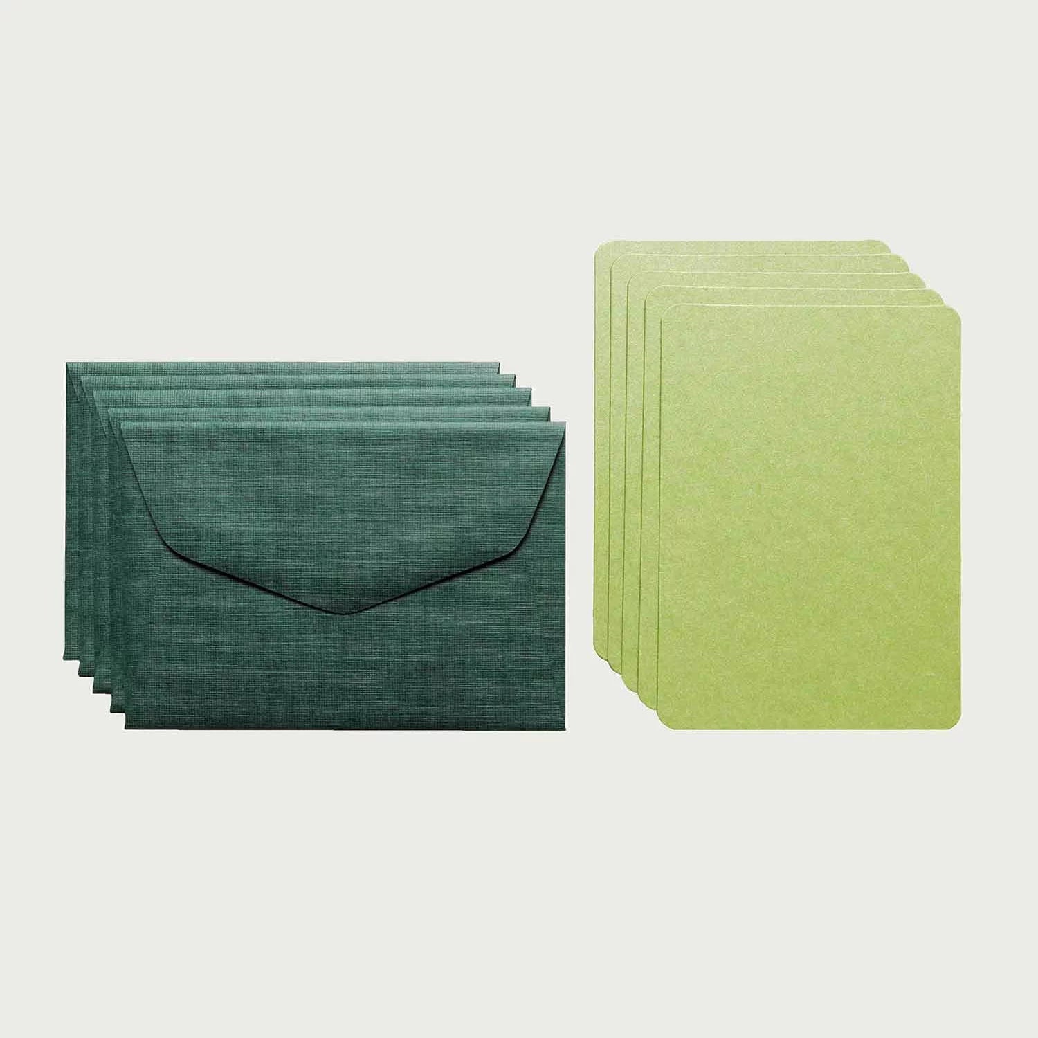 Mini-Karte mit Umschlag "Grass" 5-er Set / Le Typograhe