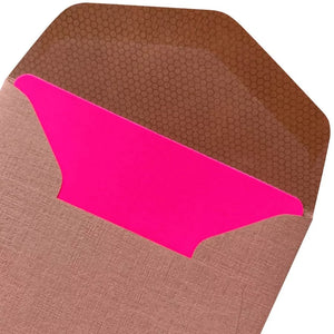 Mini-Karte mit Umschlag "Neon-Pink" 5-er Set / Le Typograhe