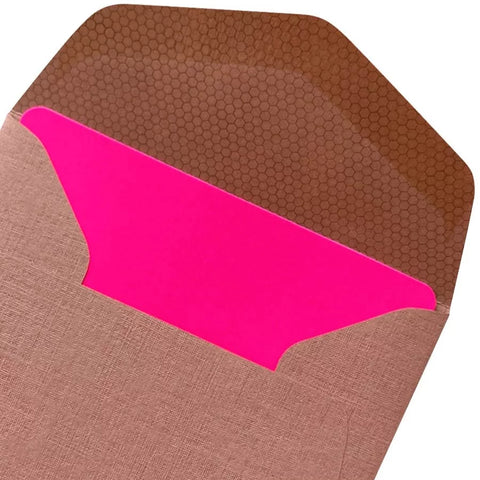 Mini-Karte mit Umschlag "Neon-Pink" 5-er Set / Le Typograhe
