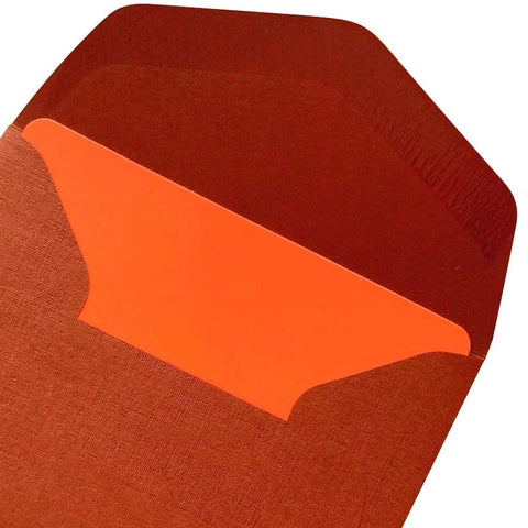 Mini-Karte mit Umschlag "Neon-Orange" 5-er Set / Le Typograhe