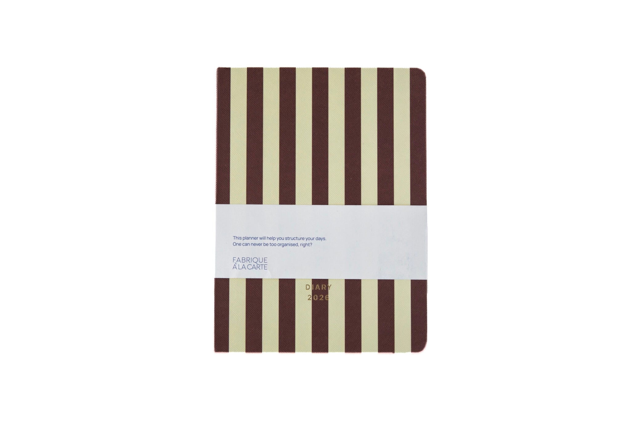 Tagebuch/Kalender 2026 "Notes" Stripes Brown / A-Journal