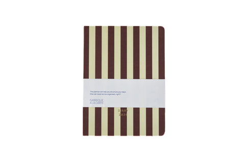 Tagebuch/Kalender 2026 "Notes" Stripes Brown / A-Journal