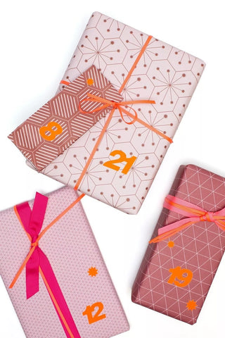 Adventskalender Zahlen Sticker 1-24