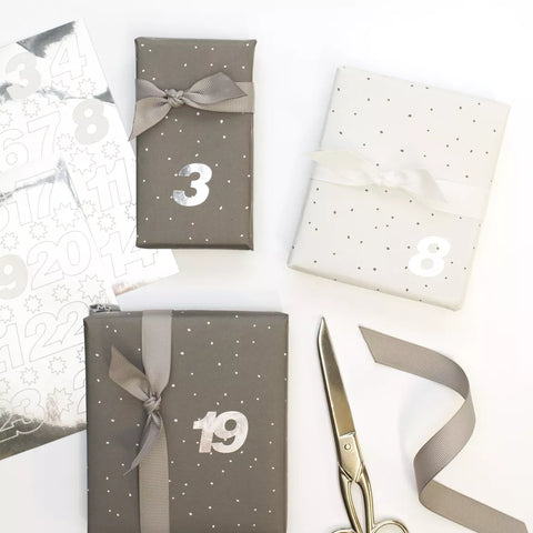 Adventskalender Zahlen Sticker 1-24