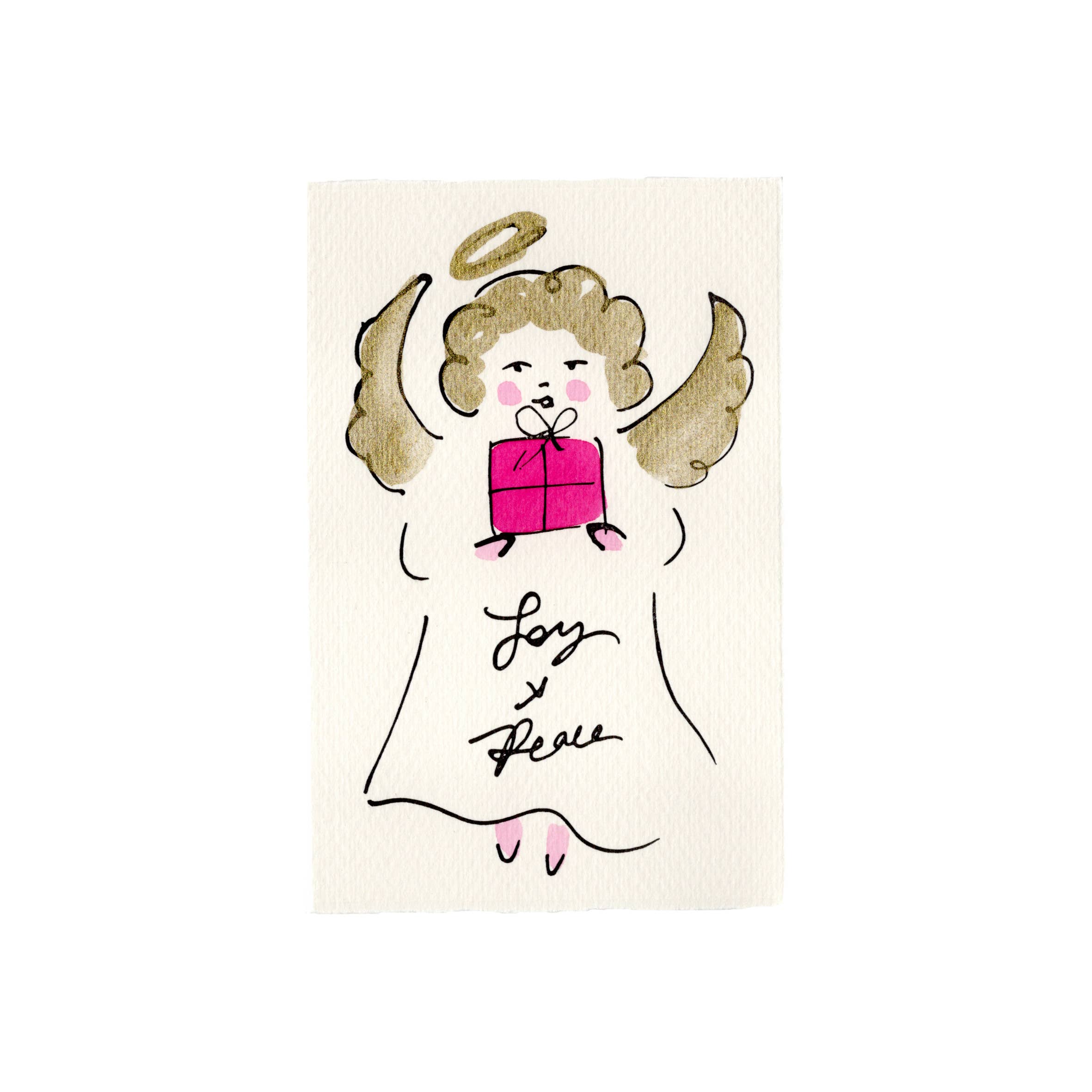 Weihnachtskarte "Joy & Peace" / Scribble & Daub