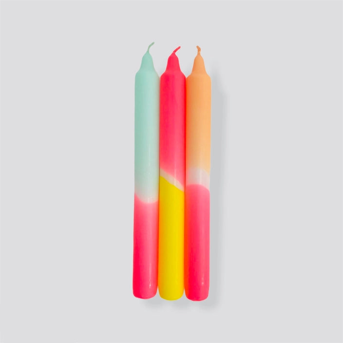 Dip Dye Stabkerzen-Set "Sunshine Club" / Pink Stories