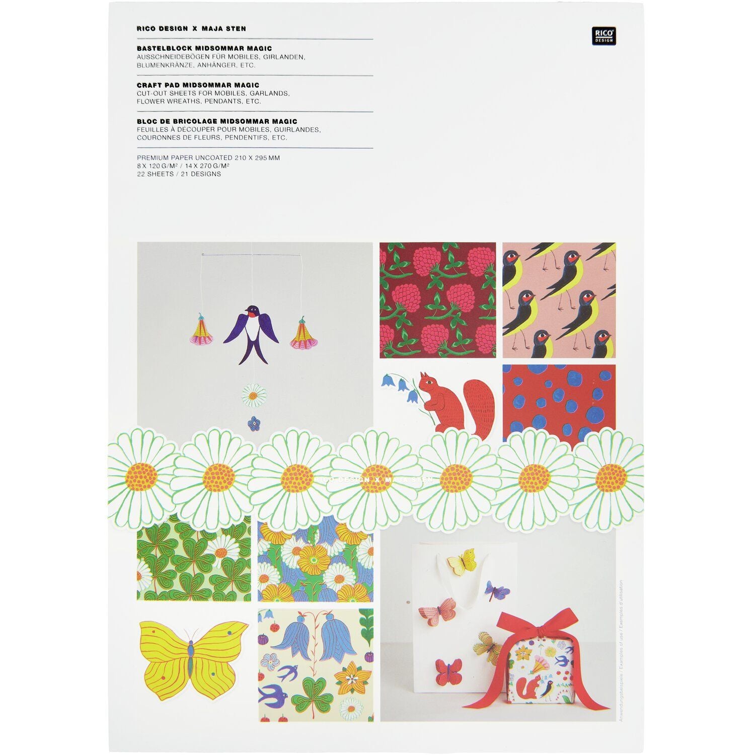 Bastelpapierblock "Midsummer Magic"23 Blatt  / Rico Design