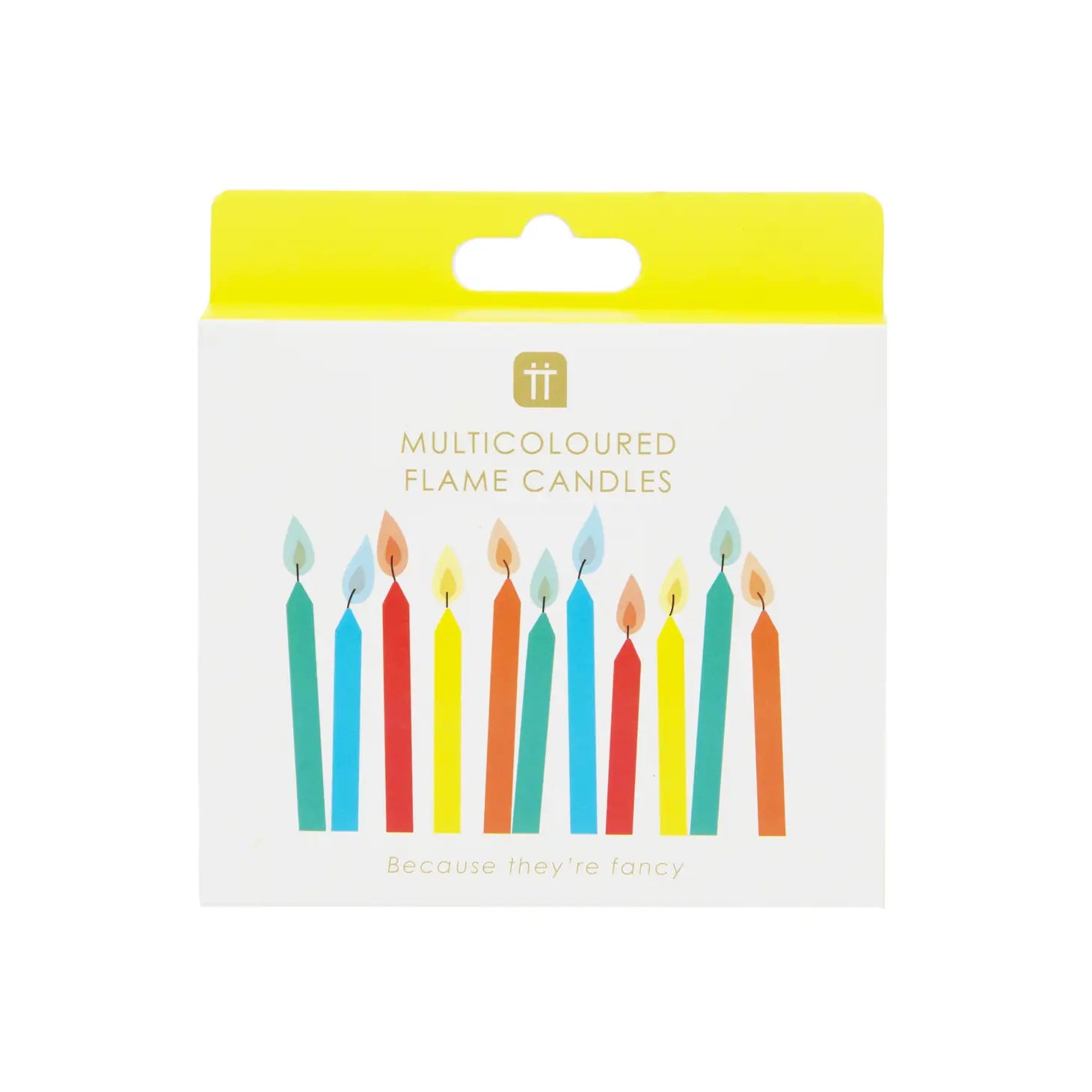 Geburtstagskerzen mit farbiger Flamme, 12 Stück / Talking Tables